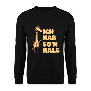 Ich Habe So Einen Hals - Unisex Pullover - Schwarz - Vorne - Alina (178cm) & Michal (187cm)