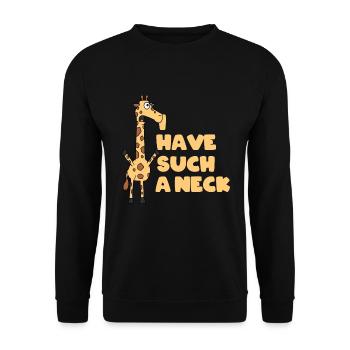 Ich Habe So Einen Hals - Unisex Pullover - Schwarz - Vorne - Alina (178cm) & Michal (187cm)