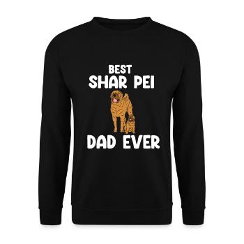 Chinese Shar Pei - Unisex Pullover - Schwarz - Vorne - Alina (178cm) & Michal (187cm)