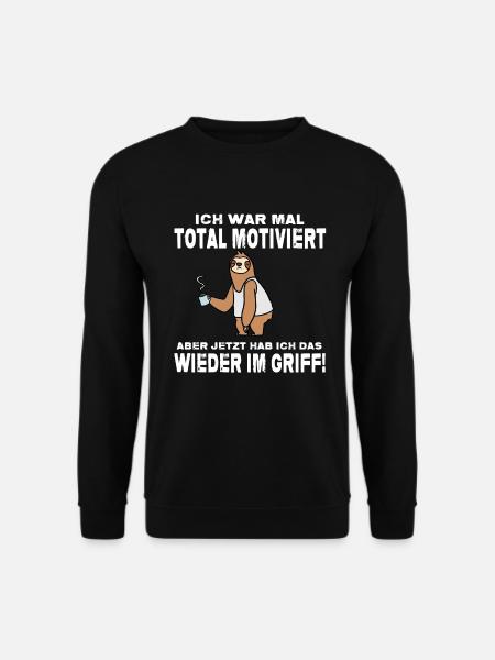 Sloth Lazy Motivation - Unisex Sweatshirt - black