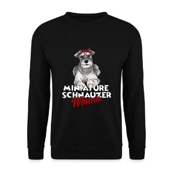 Zwergschnauzer - Unisex Pullover - Schwarz - Vorne - Alina (178cm) & Michal (187cm)