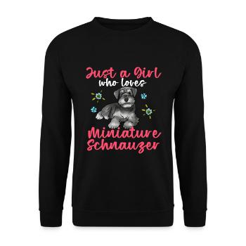 Zwergschnauzer - Unisex Pullover - Schwarz - Vorne - Alina (178cm) & Michal (187cm)