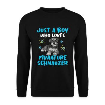Zwergschnauzer - Unisex Pullover - Schwarz - Vorne - Alina (178cm) & Michal (187cm)