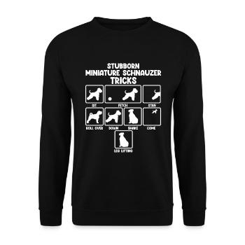 Zwergschnauzer - Unisex Pullover - Schwarz - Vorne - Alina (178cm) & Michal (187cm)