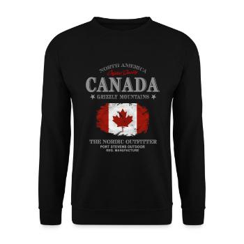 Kanada - Maple Leaf - Canada - Unisex Pullover - Schwarz - Vorne - Alina (178cm) & Michal (187cm)