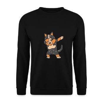 Bouvier australien - Sweat-shirt Unisexe - noir - Devant - Alina (178cm) & Michal (187cm)