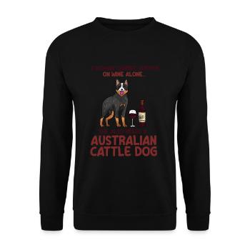 Bouvier australien - Sweat-shirt Unisexe - noir - Devant - Alina (178cm) & Michal (187cm)
