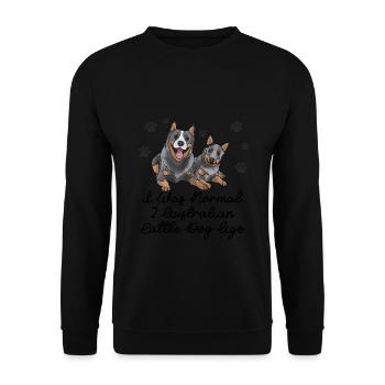Bouvier australien - Sweat-shirt Unisexe - noir - Devant - Alina (178cm) & Michal (187cm)