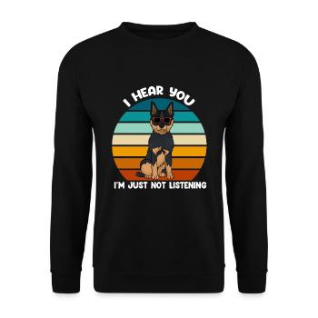 Bouvier australien - Sweat-shirt Unisexe - noir - Devant - Alina (178cm) & Michal (187cm)