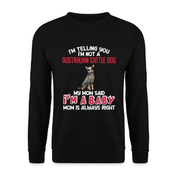 Bouvier australien - Sweat-shirt Unisexe - noir - Devant - Alina (178cm) & Michal (187cm)