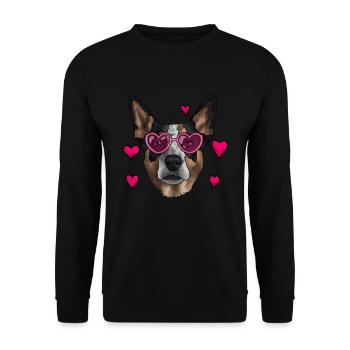 Bouvier australien - Sweat-shirt Unisexe - noir - Devant - Alina (178cm) & Michal (187cm)