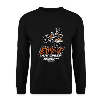 Quad Racing - ATV Racer - Unisex Sweatshirt - black - Front - Alina (178cm) & Michal (187cm)