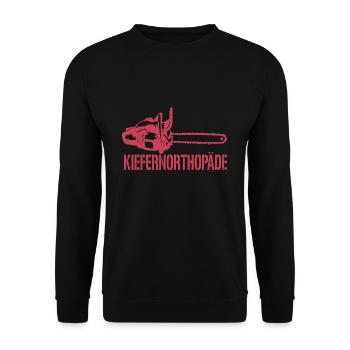 Kiefernorthopäde - Unisex Pullover - Schwarz - Vorne - Alina (178cm) & Michal (187cm)