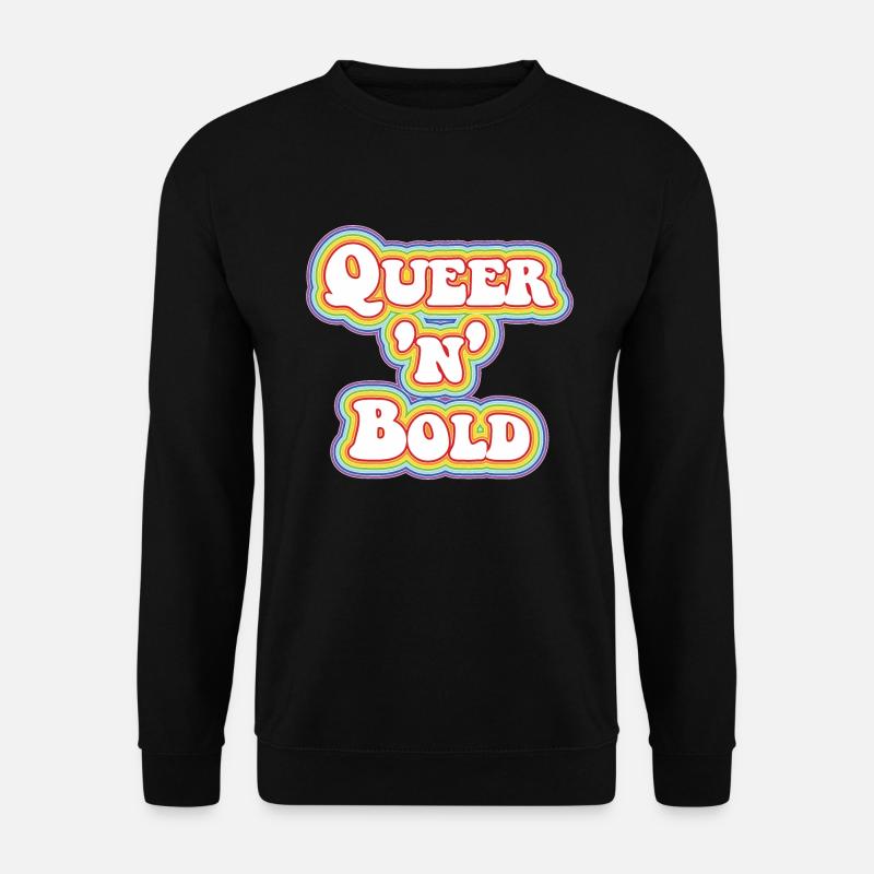 Queer 'n' Bold Rainbow blanc - Sweat-shirt Unisexe - noir