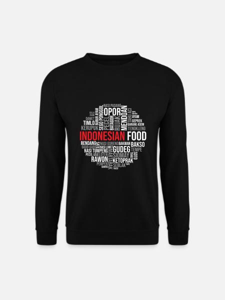 Indonesisches Essen - Unisex Pullover - Schwarz