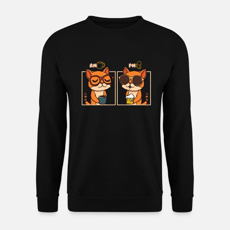 Coffee Beer Cat - Unisex Sweatshirt - black