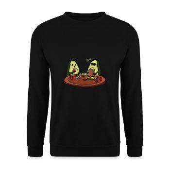 All In Avocado Poker - Sweat-shirt Unisexe - noir - Devant - Alina (178cm) & Michal (187cm)