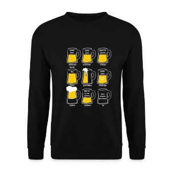 Lustiges Bier - Unisex Pullover - Schwarz - Vorne - Alina (178cm) & Michal (187cm)