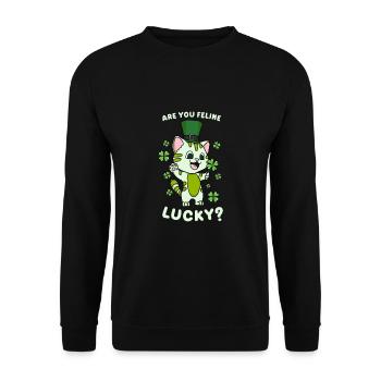 Are you lucky? - Unisex Sweatshirt - black - Front - Alina (178cm) & Michal (187cm)