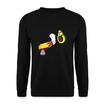 Avocado Circus Cannon - Unisex Sweatshirt - black - Front - Alina (178cm) & Michal (187cm)
