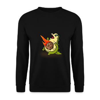 Earth Strike Big Bang Dino Design - Unisex Sweatshirt - black - Front - Alina (178cm) & Michal (187cm)