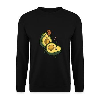 Avocado Baby - Unisex Sweatshirt - black - Front - Alina (178cm) & Michal (187cm)