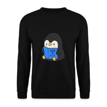How to fly - Unisex Sweatshirt - black - Front - Alina (178cm) & Michal (187cm)