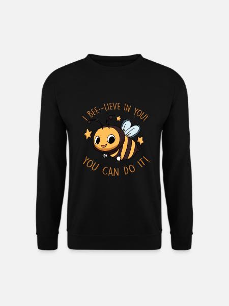 Biene Bee Witzg - Unisex Pullover - Schwarz