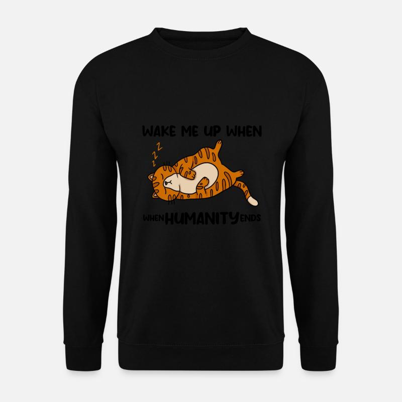 Cat funny funny - Unisex Sweatshirt - black