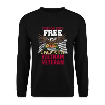Vétéran du Vietnam - Sweat-shirt Unisexe - noir - Devant - Alina (178cm) & Michal (187cm)
