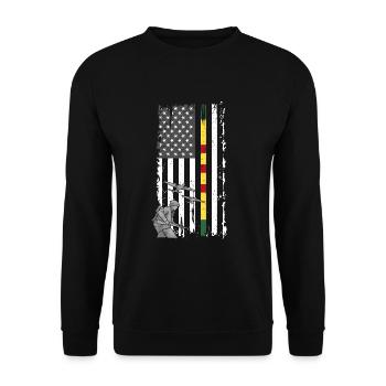 Vétéran du Vietnam - Sweat-shirt Unisexe - noir - Devant - Alina (178cm) & Michal (187cm)