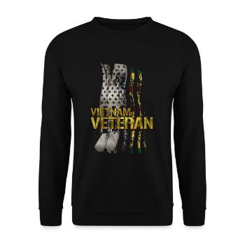 Vétéran du Vietnam - Sweat-shirt Unisexe - noir - Devant - Alina (178cm) & Michal (187cm)