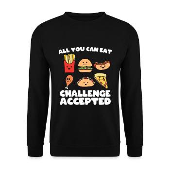 Fast food eating contest - Unisex Sweatshirt - black - Front - Alina (178cm) & Michal (187cm)