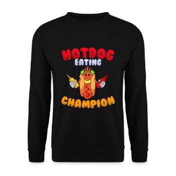 Hot dog - Unisex Sweatshirt - black - Front - Alina (178cm) & Michal (187cm)