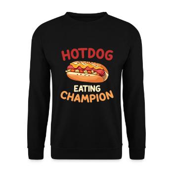 Hot dog - Unisex Sweatshirt - black - Front - Alina (178cm) & Michal (187cm)