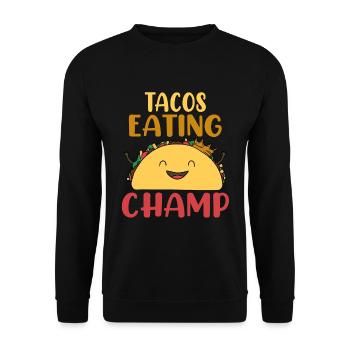 Tacos - Unisex Sweatshirt - black - Front - Alina (178cm) & Michal (187cm)