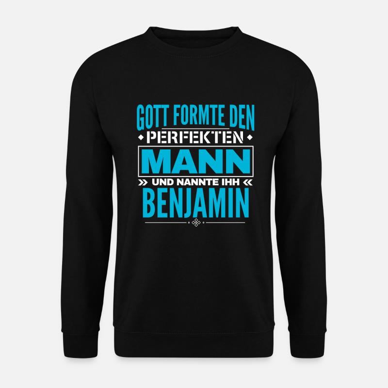Benjamin Name Design - Unisex Pullover - Schwarz