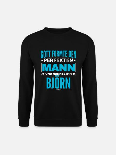 Björn Name Design - Unisex Pullover - Schwarz