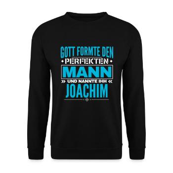 Joachim Name Design - Unisex Pullover - Schwarz - Vorne - Alina (178cm) & Michal (187cm)