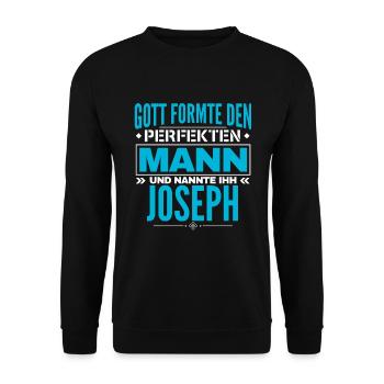 Joseph Name Design - Unisex Pullover - Schwarz - Vorne - Alina (178cm) & Michal (187cm)