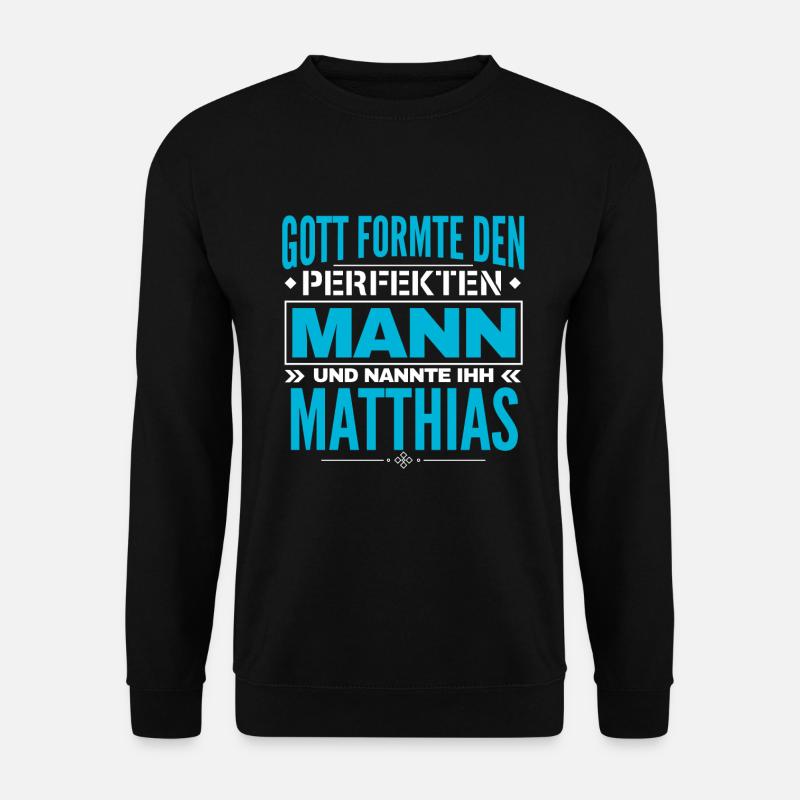 Matthias Name Design - Unisex Pullover - Schwarz
