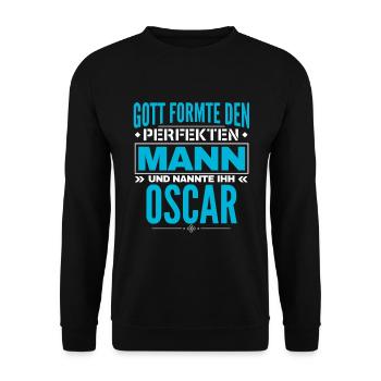 Oscar Name Design - Unisex Pullover - Schwarz - Vorne - Alina (178cm) & Michal (187cm)