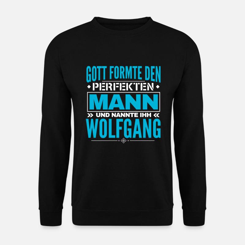 Wolfgang Name Design - Unisex Pullover - Schwarz
