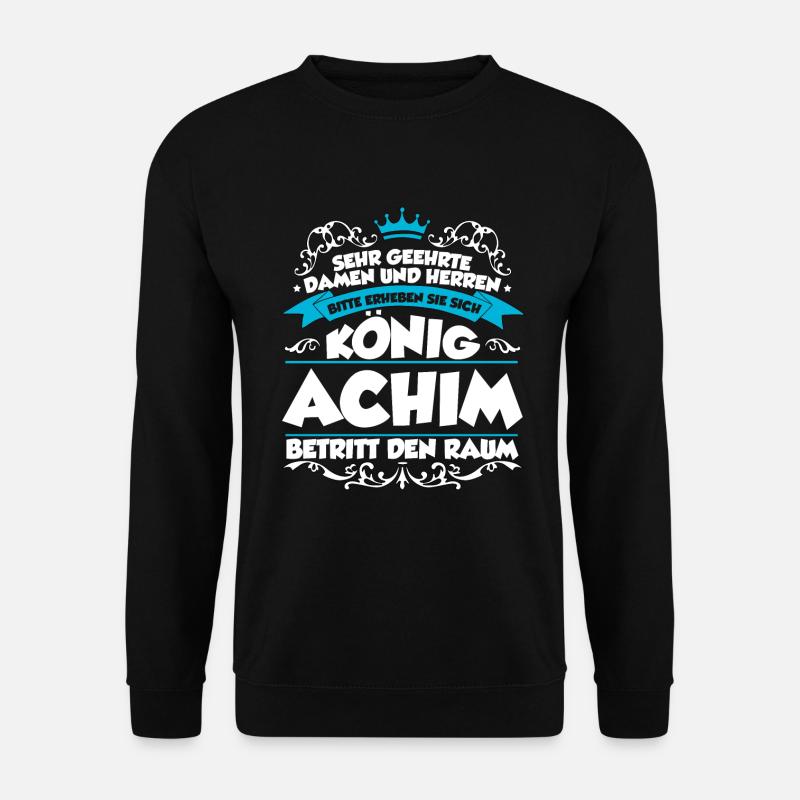 Achim Name Design - Unisex Pullover - Schwarz