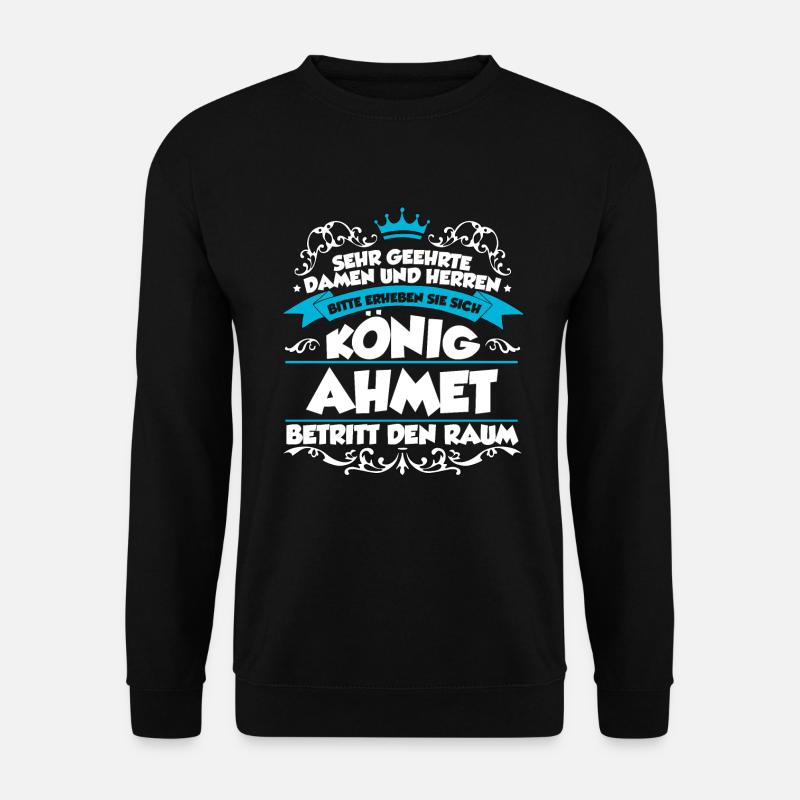 Ahmet Name Design - Unisex Pullover - Schwarz