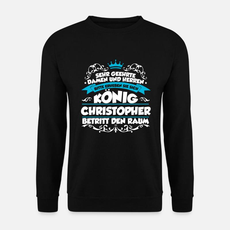 Christopher Name Design - Unisex Pullover - Schwarz