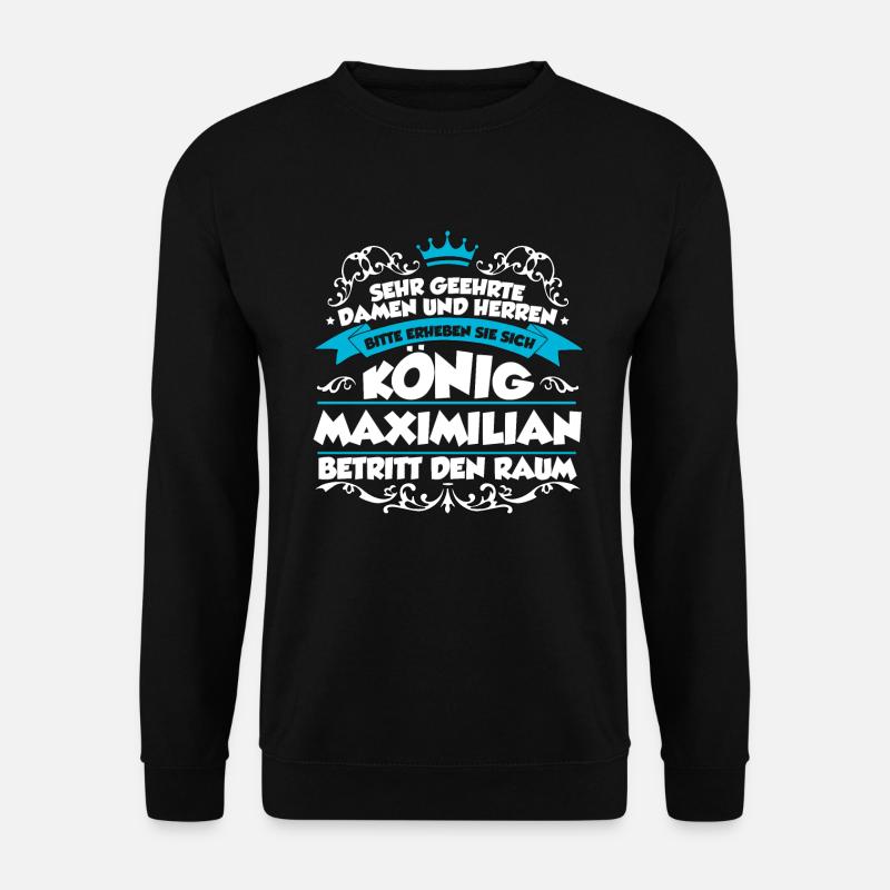Maximilian Name Design - Unisex Pullover - Schwarz