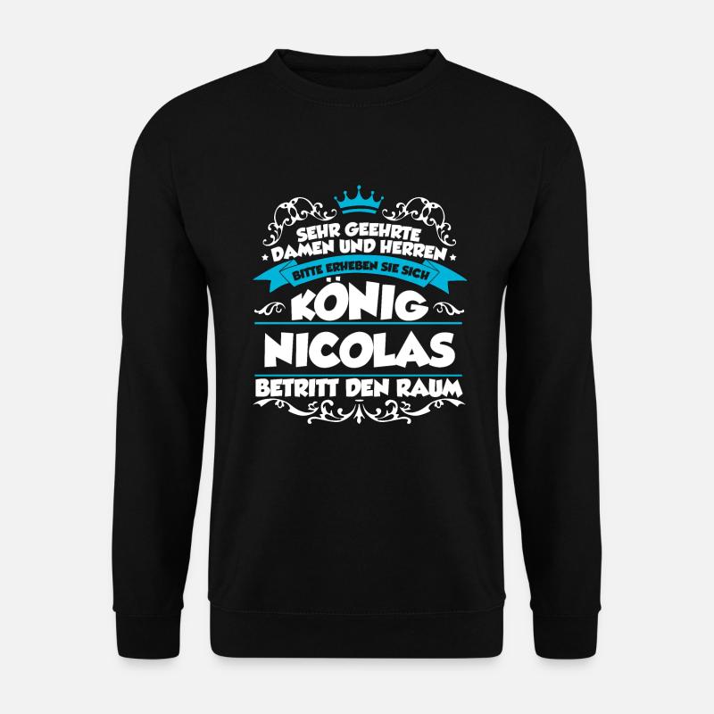 Nicolas Name Design - Unisex Pullover - Schwarz