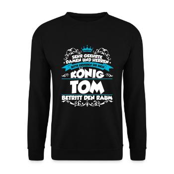 Tom Name Design - Unisex Pullover - Schwarz - Vorne - Alina (178cm) & Michal (187cm)