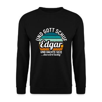 Elias - Unisex Pullover - Schwarz - Vorne - Alina (178cm) & Michal (187cm)